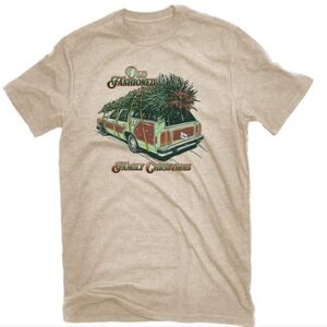 🎄[2 For $16]🎄UNISEX Old Fashioned Family Christmas Tan T-Shirt